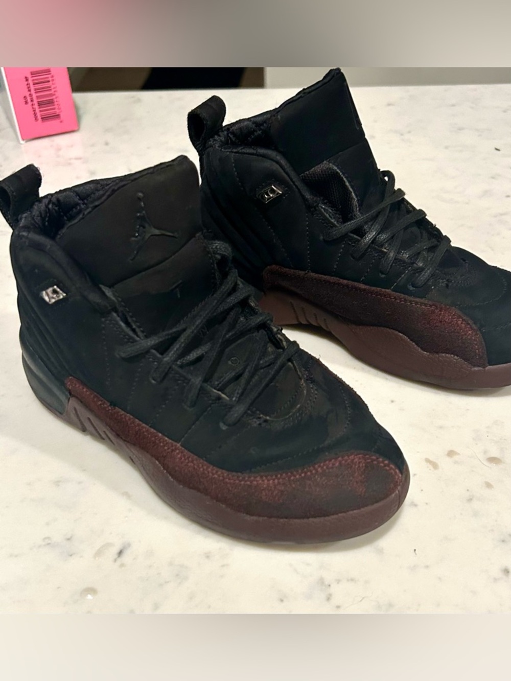 Jordan kids High-Top Basketball Shoes in Black and brown